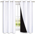 NICETOWN Pure White 100% Blackout Lined Curtains, 2 Thick Layers Completely by NICETOWN