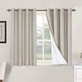 H.VERSAILTEX Linen Blackout Curtains 45 Inches Long 100% Absolutely Blackout by HVERSAILTEX