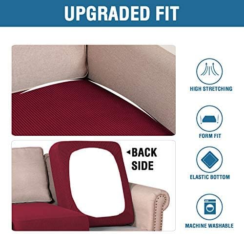 H.VERSAILTEX High Stretch Individual Seat Cushion Covers Sofa Slipcovers Couch - Image 6