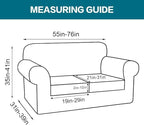 Turquoize 3 Piece Sofa Covers for 2 Cushion Couch Sofa Slipcover Soft Couch - Image 2