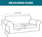 Turquoize 3 Piece Sofa Covers for 2 Cushion Couch Sofa Slipcover Soft Couch - Image 2