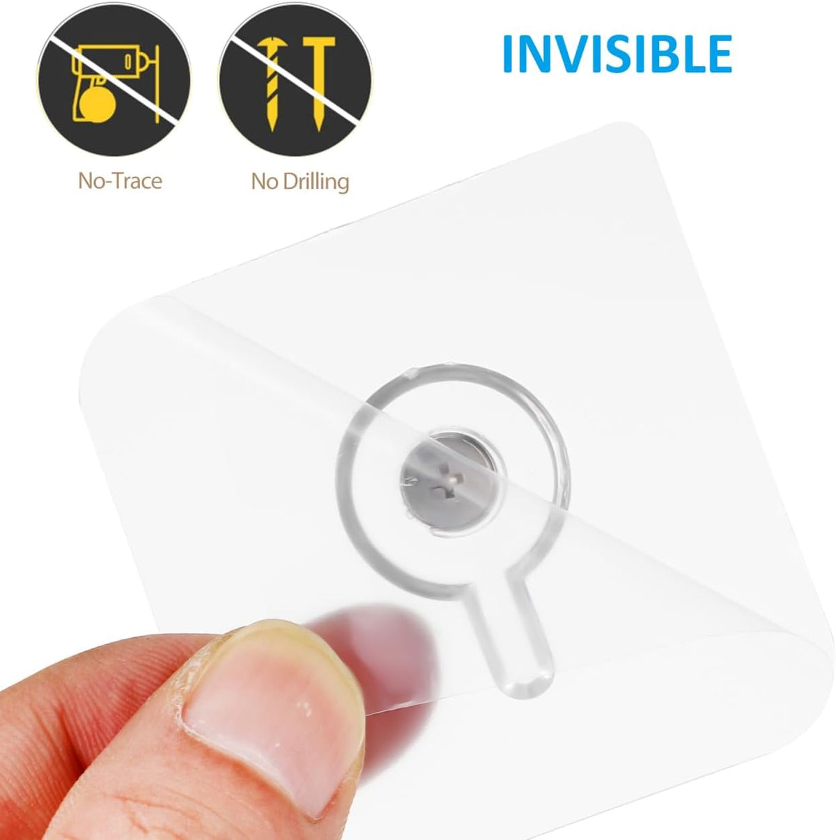8Pcs Adhesive Furniture Wall Anchors No Drill Furniture Anti Tip Stickers for Bookcase Dresser Cabinet Safety and Stability Protection