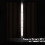 LEMOMO Blackout Curtains 52 x 120 Inch Long Cappuccino Curtains Set of 2 Panels - Image 3