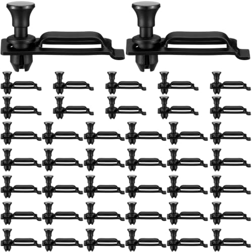 40 Pack Cable Management Clips Black Wire Clips Media Enclosure Management Clip Cord Organizers Holder No Tools to Install Wall Wire Clip Organizer for Desk Home Office