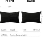 MIULEE Black Decorative Lumbar Throw Pillow Covers 12x20 Inch - Image 6