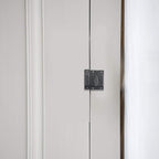 Cabinet Latch, Cast Iron, Antique Iron, Windsor Knob