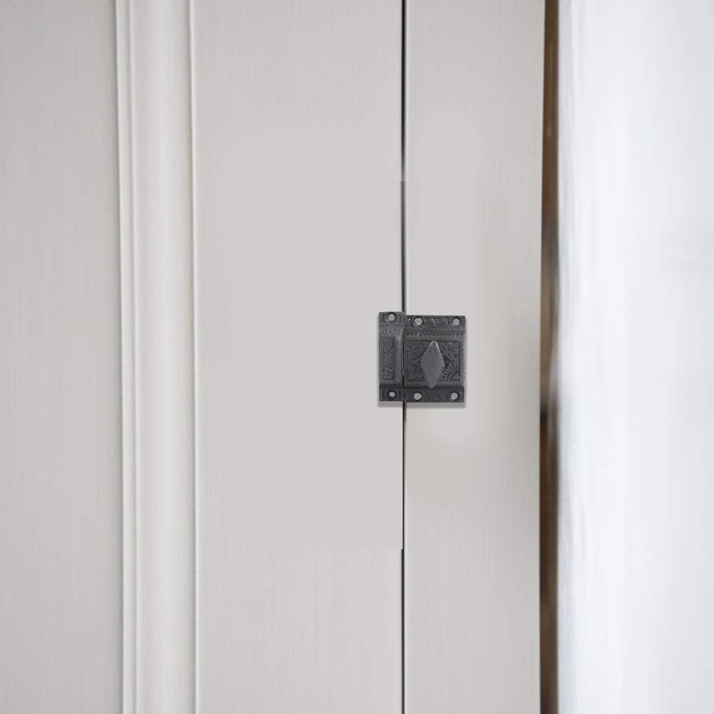 Cabinet Latch, Cast Iron, Antique Iron, Windsor Knob