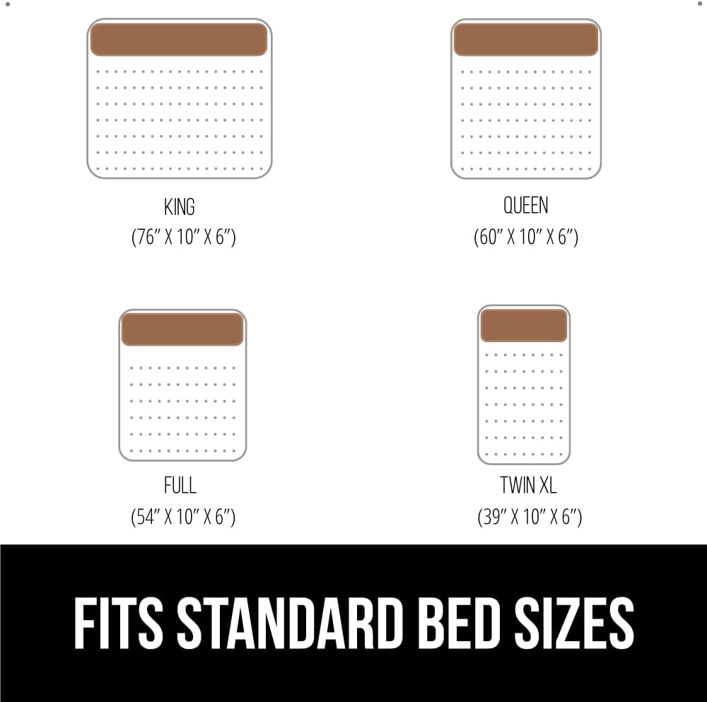 GORILLA GRIP Patented Bed Wedge Pillow for Headboard Gap, Twin/XL, Cream