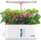 8 Pods Hydroponics Growing System with LED Grow Light - White