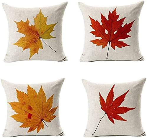 All Smiles Fall Outdoor Throw Pillow Covers 16x16 Set of 4, Thanksgiving