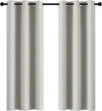 Yakamok Room Darkening Blackout Curtains Thermal Insulated Grommet Curtain by Yakamok