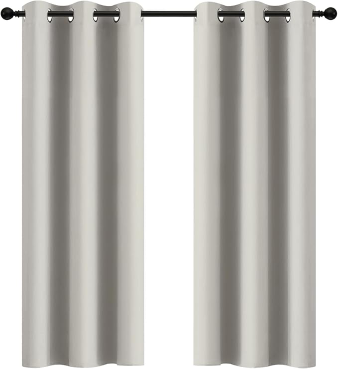 Yakamok Room Darkening Blackout Curtains Thermal Insulated Grommet Curtain by Yakamok