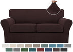 Turquoize 3 Piece Sofa Covers For 2 Cushion Couch Sofa Slipcover Soft Couch by Turquoize