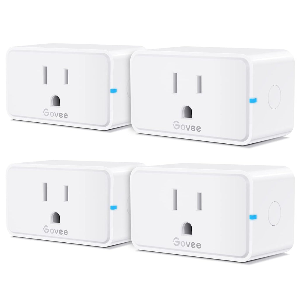 Govee Smart Plug 15A WiFi Bluetooth Outlet 4 Pack, Remote Group Control