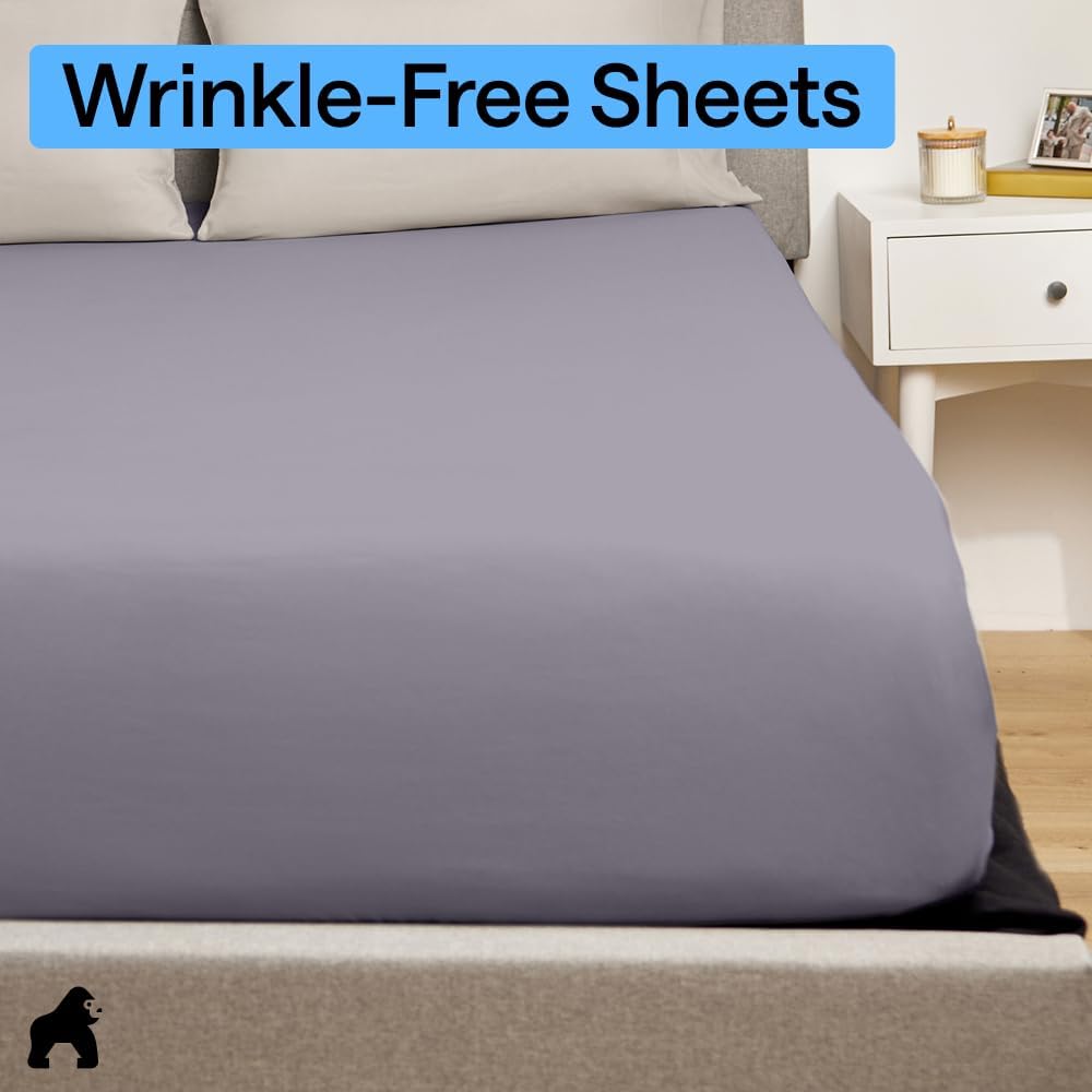 GORILLA GRIP Patented Fitted Bed Sheet Holders for Corners, 4 Pack White