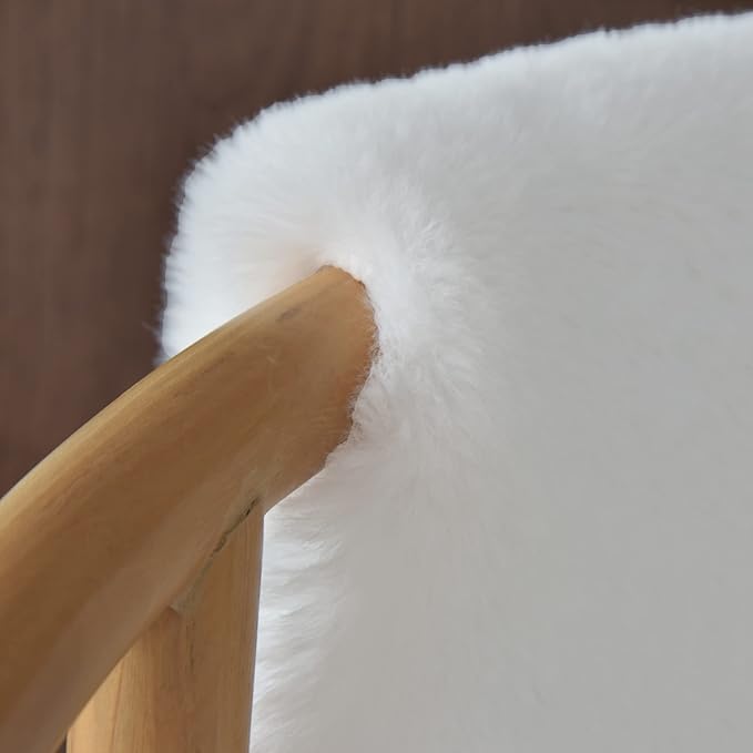 ORINOVA White Faux Rabbit Fluffy Fur Rugs - Image 4
