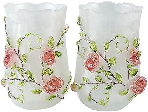 LUANT Resin 3D Roses 5PC Bathroom Accessories Set Soap Dispenser/Toothbrush Holder/Tumbler/Soap Dish (White)