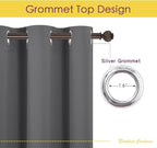 NICETOWN Grey Blackout Curtain Panels - Image 2