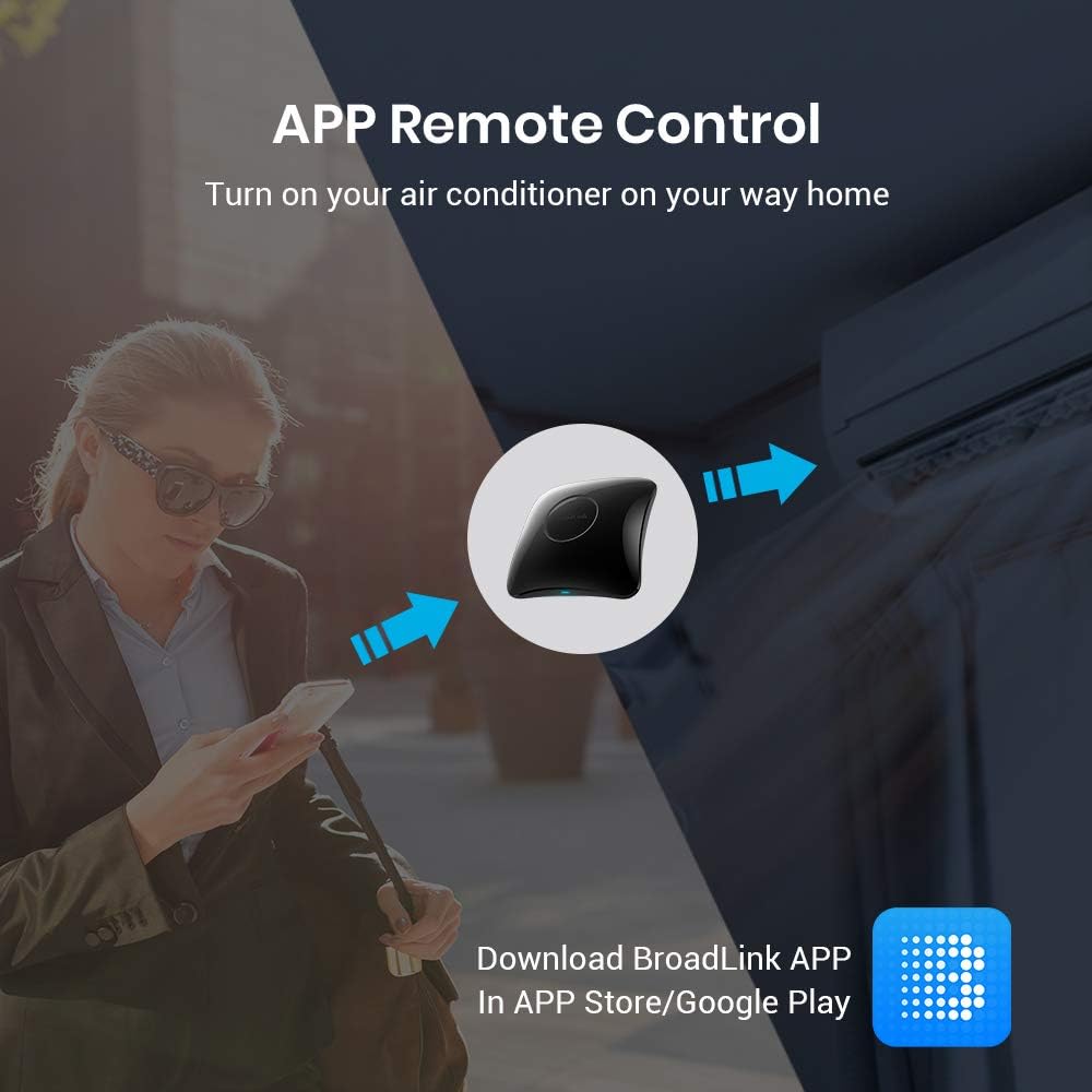 Broadlink Rm4 Pro Universal Remote with Sensor Cable,RF/IR Smart Remote