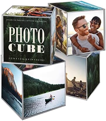 MCS 3.25x3.25 Inch Clear Plastic 6 Sided Photo Cube 4-Pack, Clear (65750)