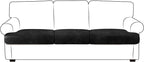 Leather Look Couch Cushion Covers Sofa Seat Slipcovers Sets Couches Furniture by ANARACHON