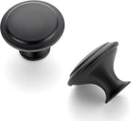 Ravinte Matte Black Cabinet Knobs Kitchen Pulls 1-1/4 Inch 40 Pack