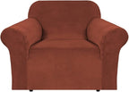 H.VERSAILTEX Stretch Velvet Armchair Cover Couch Covers 1 Cushion Chair by HVERSAILTEX