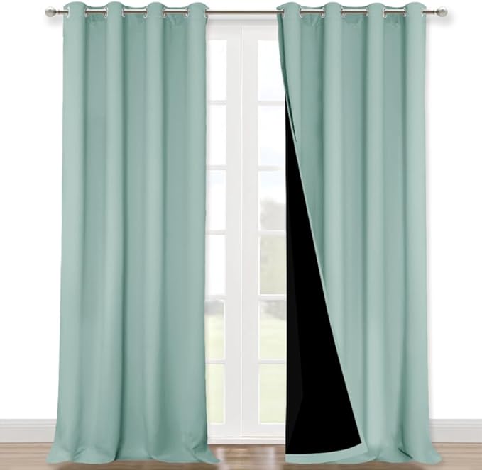 NICETOWN 100% Blackout Blinds, Aqua Blue, Laundry Room Decor Window Treatment by NICETOWN