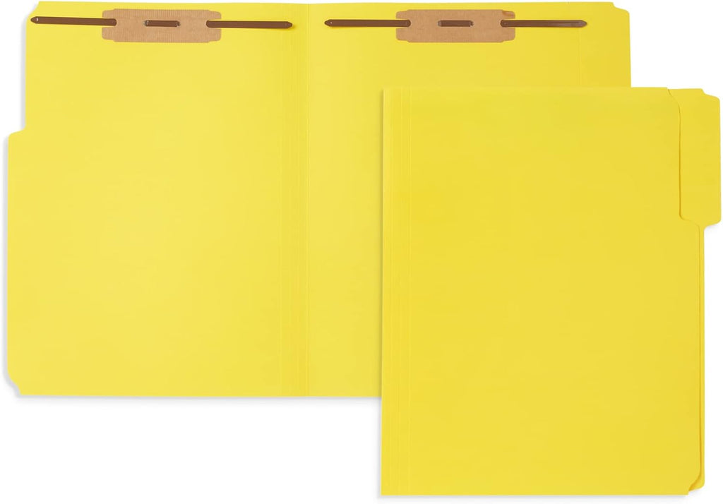 Blue Summit Supplies 50 Assorted Fastener File Folders, Letter, 2 Prong