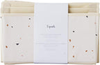 3 Sprouts Over Door Organizer, 4 Pockets, Hooks Included, Terrazzo Cream