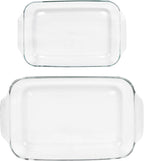 Pyrex 233 (3Qt) and 232 (2Qt) Clear Glass Baking Dishes - Made in USA