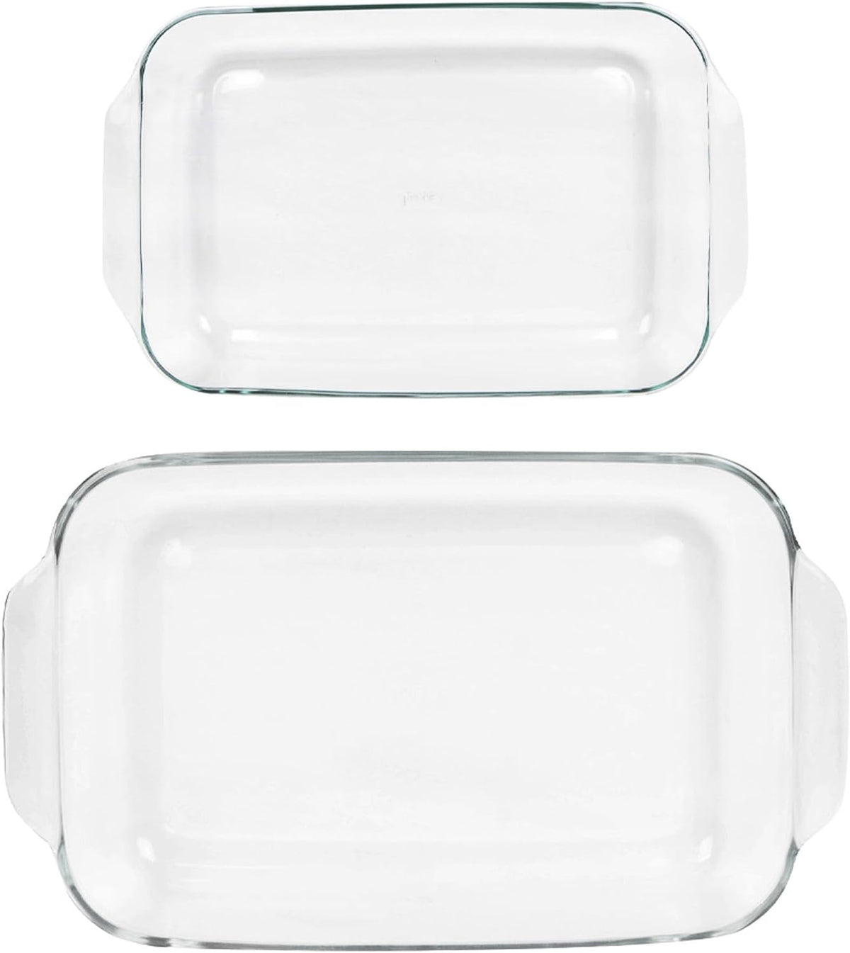 Pyrex 233 (3Qt) and 232 (2Qt) Clear Glass Baking Dishes - Made in USA