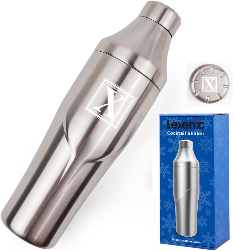 Lexenic 24oz Double Wall Vacuum Insulated Cocktail Shaker-X