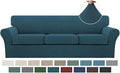Turquoize 4 Piece Sofa Covers for 3 Cushion Couch Sofa Slipcover Soft Couch by Turquoize