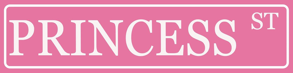 Princess Room Decor For Girls Bedroom Pink Princess St Vintage Metal Tin Sign Girly Decor Funny Street Signs For Bedroom Princess Street Sign Y2k Wall Decor Poster Little Girls Room Accessories 4x16 In