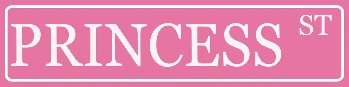 Princess Room Decor For Girls Bedroom Pink Princess St Vintage Metal Tin Sign Girly Decor Funny Street Signs For Bedroom Princess Street Sign Y2k Wall Decor Poster Little Girls Room Accessories 4x16 In