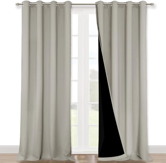 NICETOWN Full Shading Curtains 90 inches Long 2 Panels Set by NICETOWN