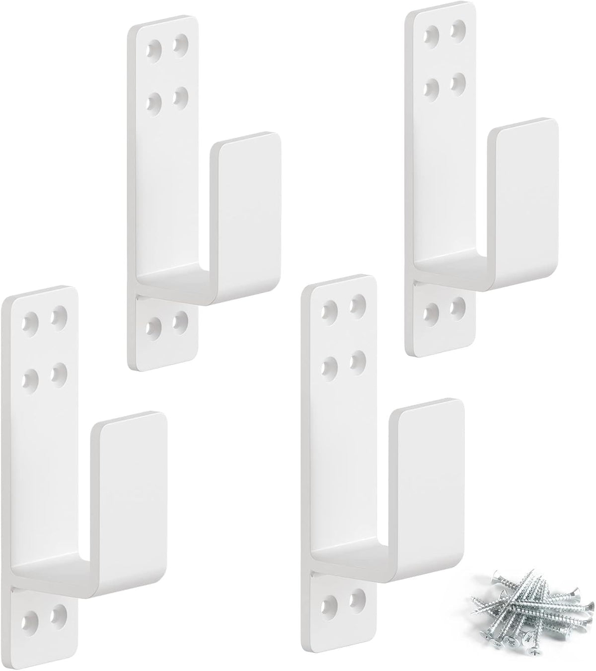 2x4 Door Barricade Brackets, Heavy Duty 2pcs, Black