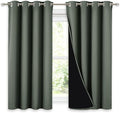 NICETOWN 100% Blackout Curtains 54 inches Long, Double-Deck Completely Blackout by NICETOWN