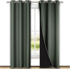 NICETOWN Dark Mallard Blackout Curtains 80 inches Long, Full Light Blocking by NICETOWN