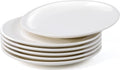 6 Pcs Ceramic Dinner Plates, White Dessert Plates, 8 Inch, Round