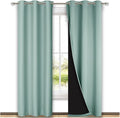 NICETOWN Aqua Blue Blackout Curtains 84 inches Long, Full Light Blocking Drapes by NICETOWN