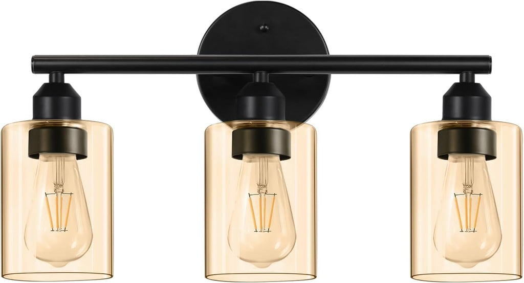 3-Light Bathroom Vanity Light Fixtures, Silver Finish, 17.3''