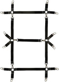 Bed Sheet Straps,Fitted Sheet Clips,Adjustable Bed Sheet Fasteners for Fitted Bed Sheets, Bed Scrunchie for Mattress Pad Covers (Black3)