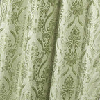 All American Collection New 4 Piece Drape Set with Attached Valance and Sheer with 2 Tie Backs Included (63" Length, Sage)