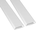 D-Line TV Wall Mount Cord Hider, Hide Mounted TV Cables, Wire Covers, Self Adhesive Cover for Cords, Paintable, Low Profile, Seamless Cable Raceway - 2X 2.36in W x 0.59in H x 15.7in L - White