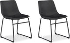 Signature Design by Ashley Centiar Dining Chairs Set of 2, Black