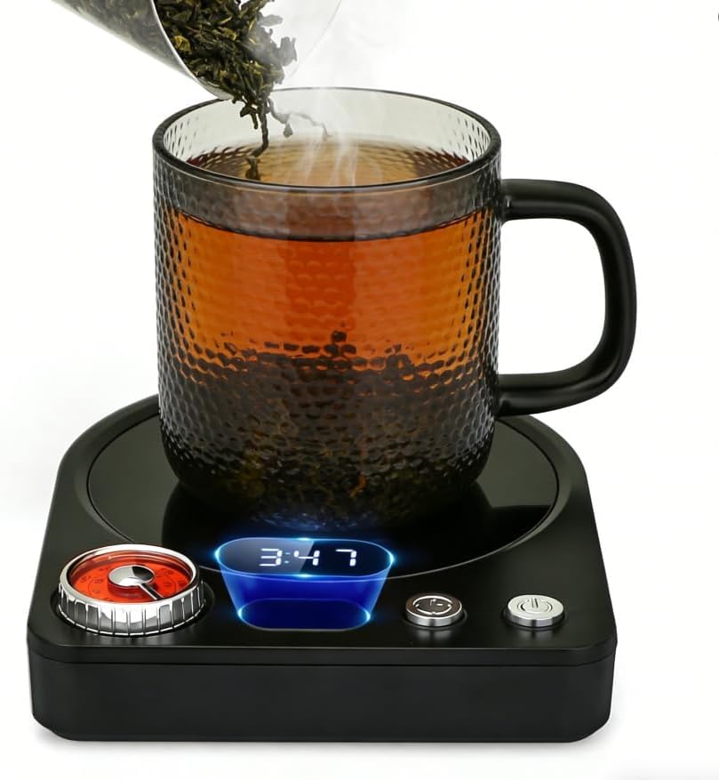Coffee Mug Warmer, Smart Memory System, 9 Temp Settings, Customize Timer