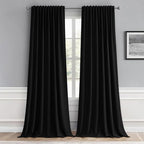 MIULEE Black Back Tab Blackout Curtains 96 Inch Length 2 Panels Set by MIULEE