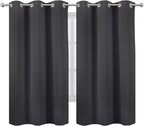 LEMOMO Blackout Curtains 42 x 63 inch/Dark Grey Curtains Set of 2 - Image 2